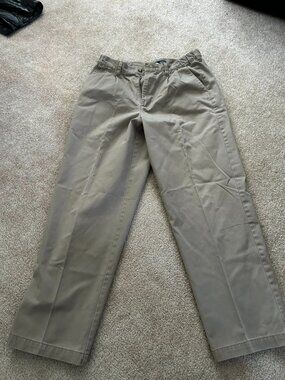 Basic Editions Khaki Pants 36x32 Pleated